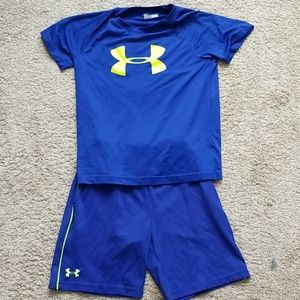 Under Armour boys size 7 shorts and shirt set